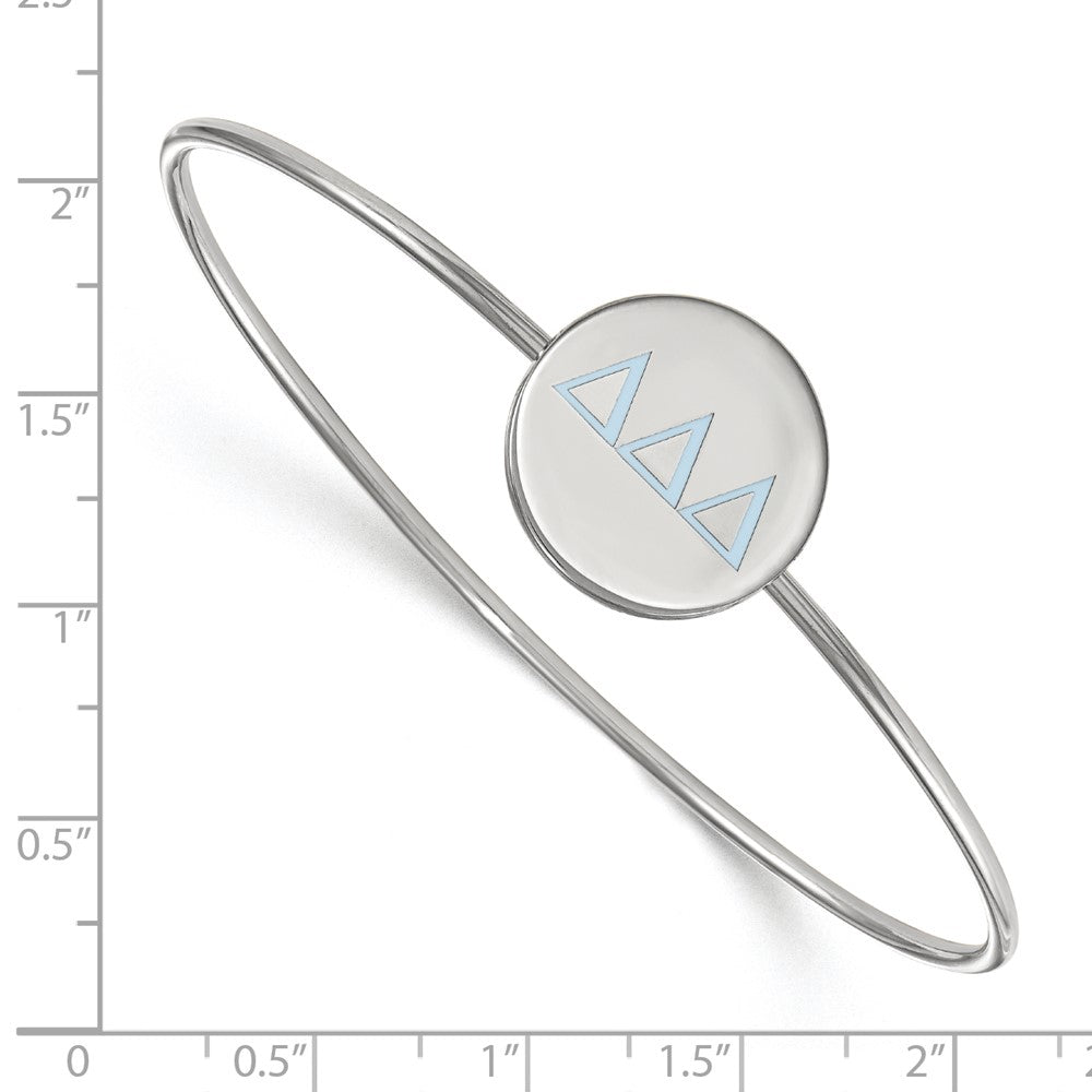 Sterlingsilber S. Rhodiniert Logoart Delta Emailliert Schieber auf Armreif Armband