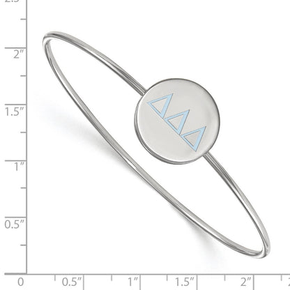 Sterlingsilber S. Rhodiniert Logoart Delta Emailliert Schieber auf Armreif Armband