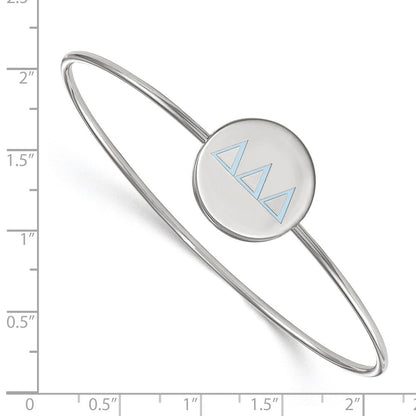 Sterlingsilber S. Rhodiniert Logoart Delta Emailliert Schieber auf Armreif Armband