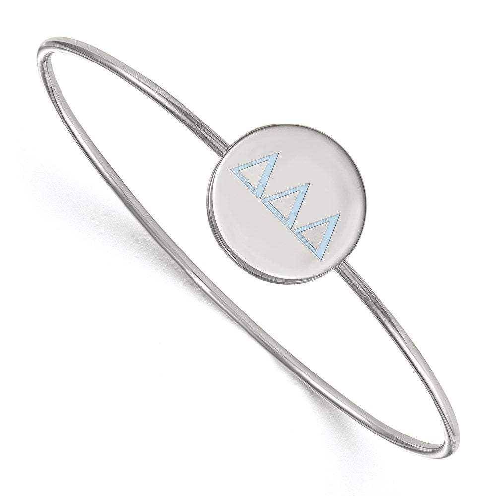 Sterlingsilber S. Rhodiniert Logoart Delta Emailliert Schieber auf Armreif Armband