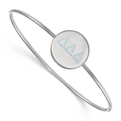 Sterlingsilber S. Rhodiniert Logoart Delta Emailliert Schieber auf Armreif Armband
