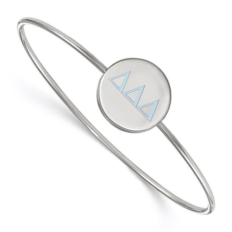 Sterlingsilber S. Rhodiniert Logoart Delta Emailliert Schieber auf Armreif Armband