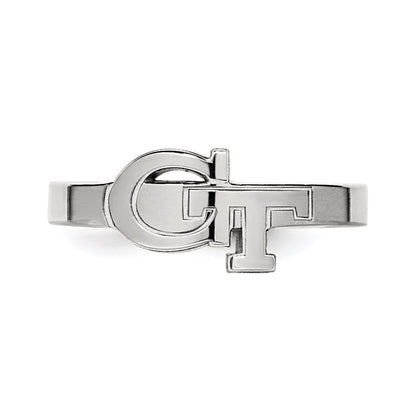 Sterlingsilber Rhodiniert Logoart Georgia Institut Of Technologie G T Zehenring