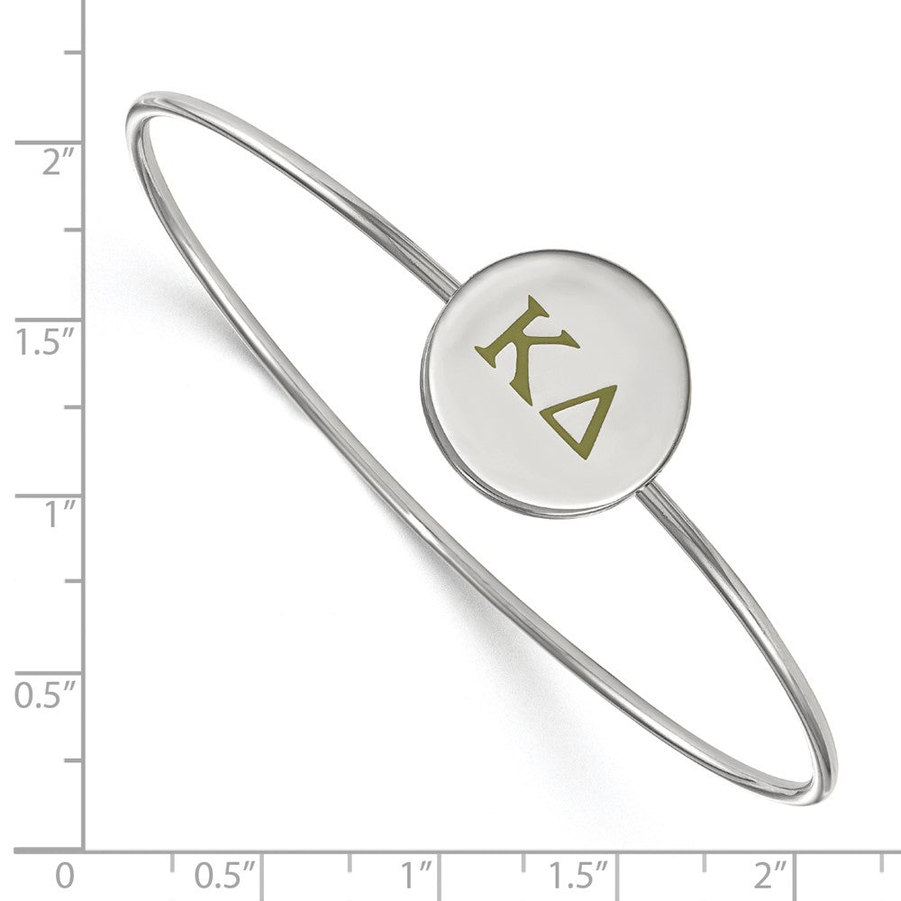 Sterlingsilber Rhodiniert Logoart Kappa Delta Emailliert Schieber auf Armreif Armband