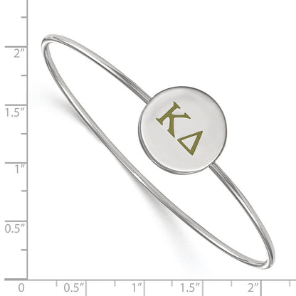 Sterlingsilber Rhodiniert Logoart Kappa Delta Emailliert Schieber auf Armreif Armband