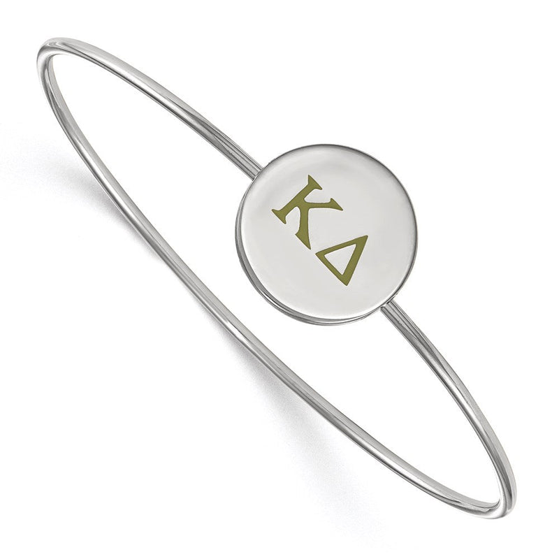Sterlingsilber Rhodiniert Logoart Kappa Delta Emailliert Schieber auf Armreif Armband