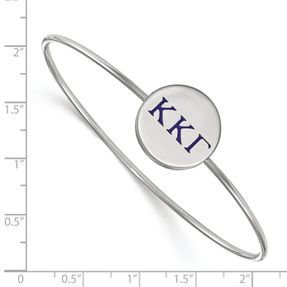 Sterlingsilber S. Rhodiniert Logoart Kappa Gamma Emailliert Schieber auf Armreif Armband