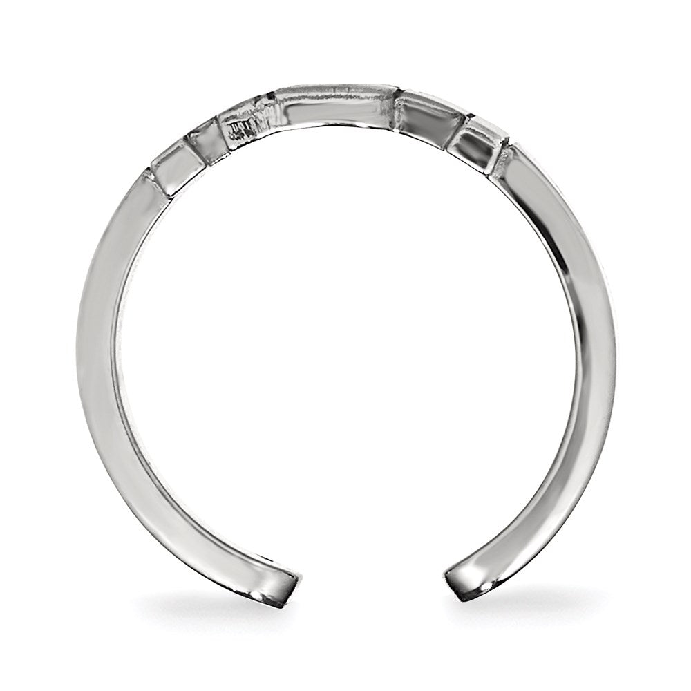Sterlingsilber Rhodiniert Logoart Louisiana State University L S U Zehenring