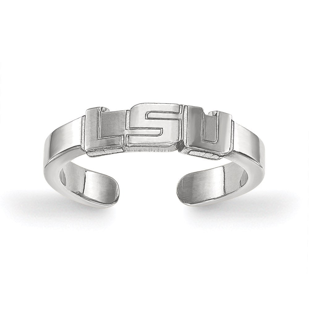 Sterlingsilber Rhodiniert Logoart Louisiana State University L S U Zehenring