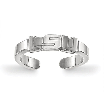Sterlingsilber Rhodiniert Logoart Louisiana State University L S U Zehenring