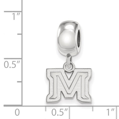Sterlingsilber Rhodiniert Logoart Montana State U. Xs Hängend Perle