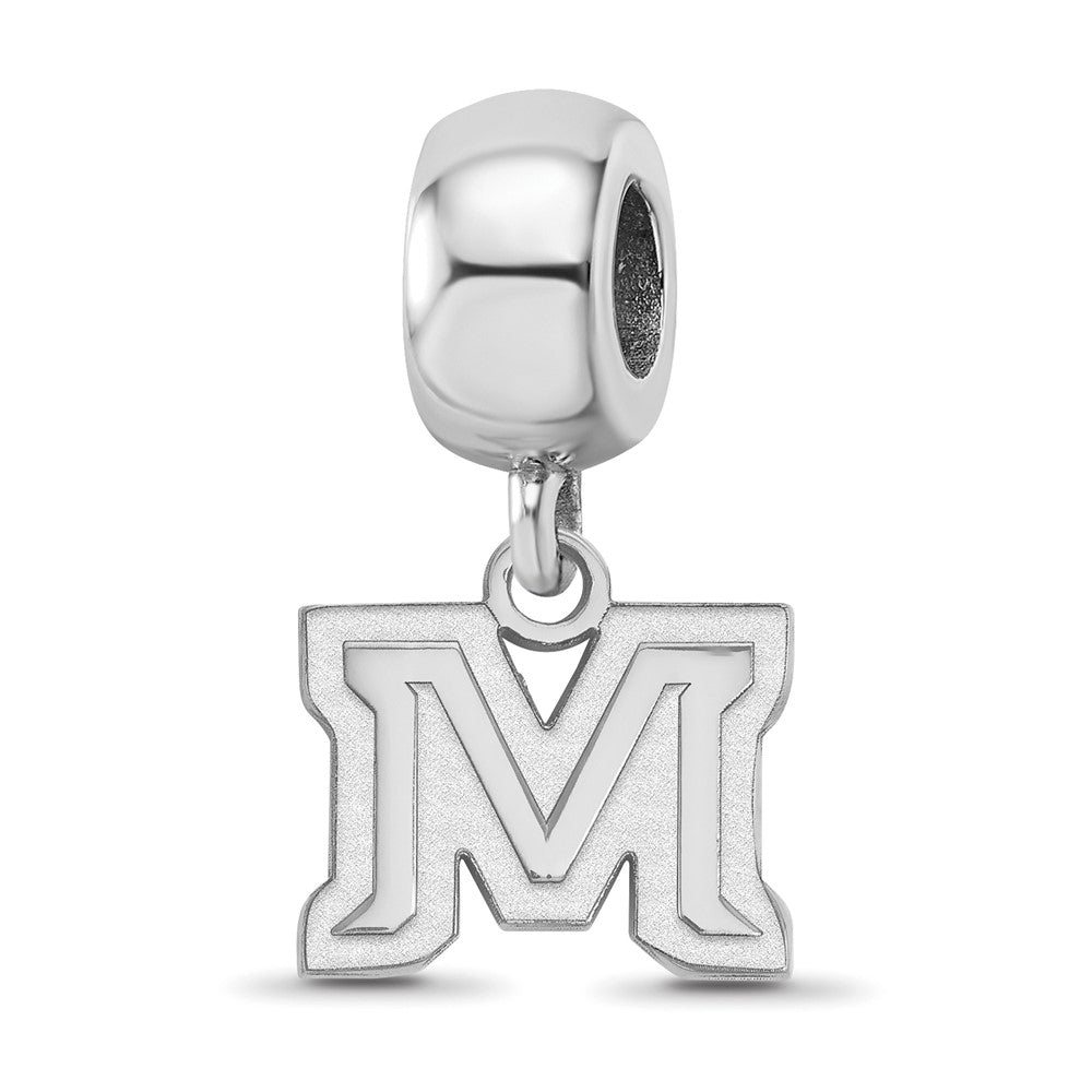 Sterlingsilber Rhodiniert Logoart Montana State U. Xs Hängend Perle