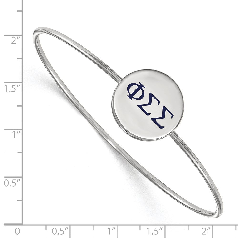 Sterlingsilber Rhodiniert Logoart Phi Sigma Emailliert Schieber auf Armreif