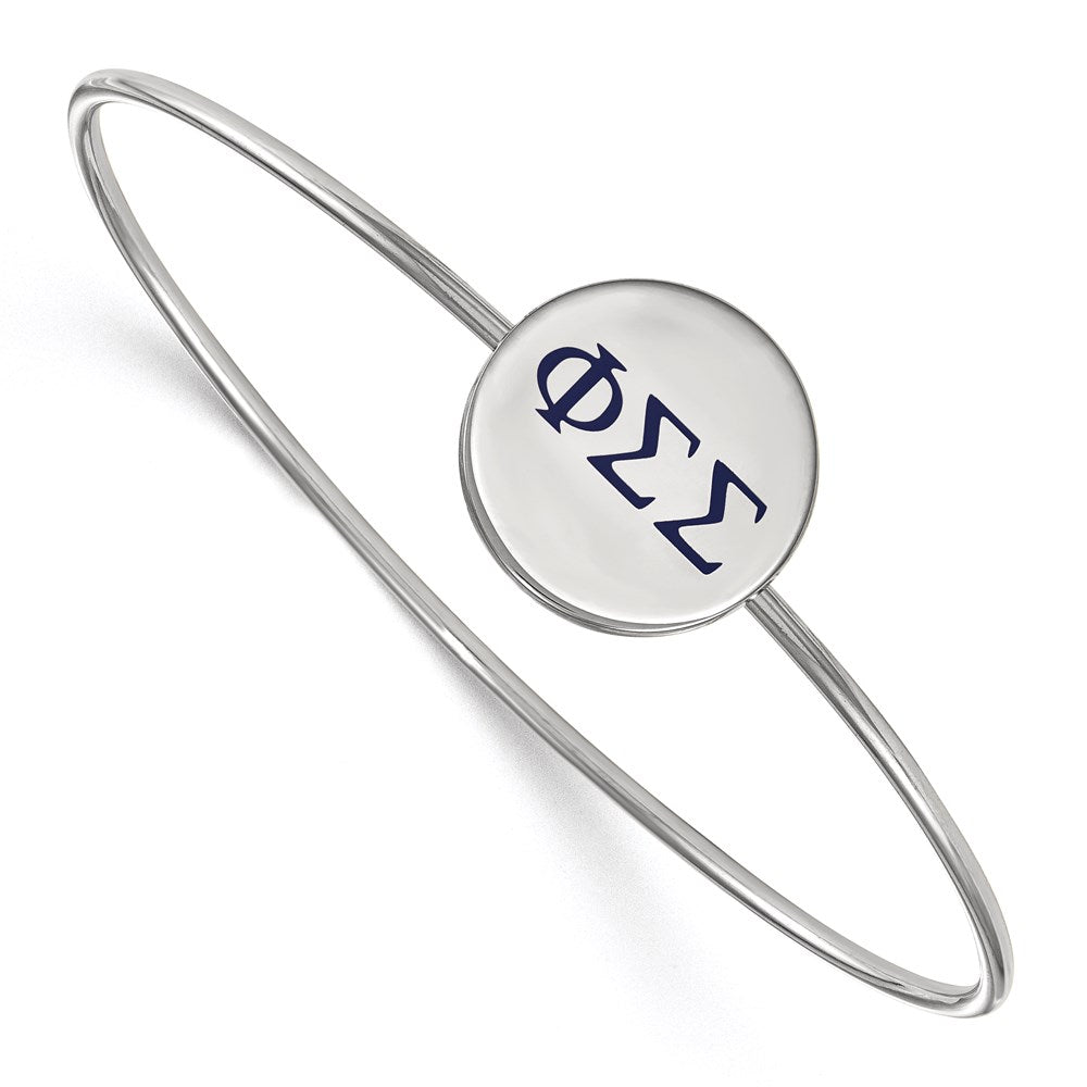 Sterlingsilber Rhodiniert Logoart Phi Sigma Emailliert Schieber auf Armreif