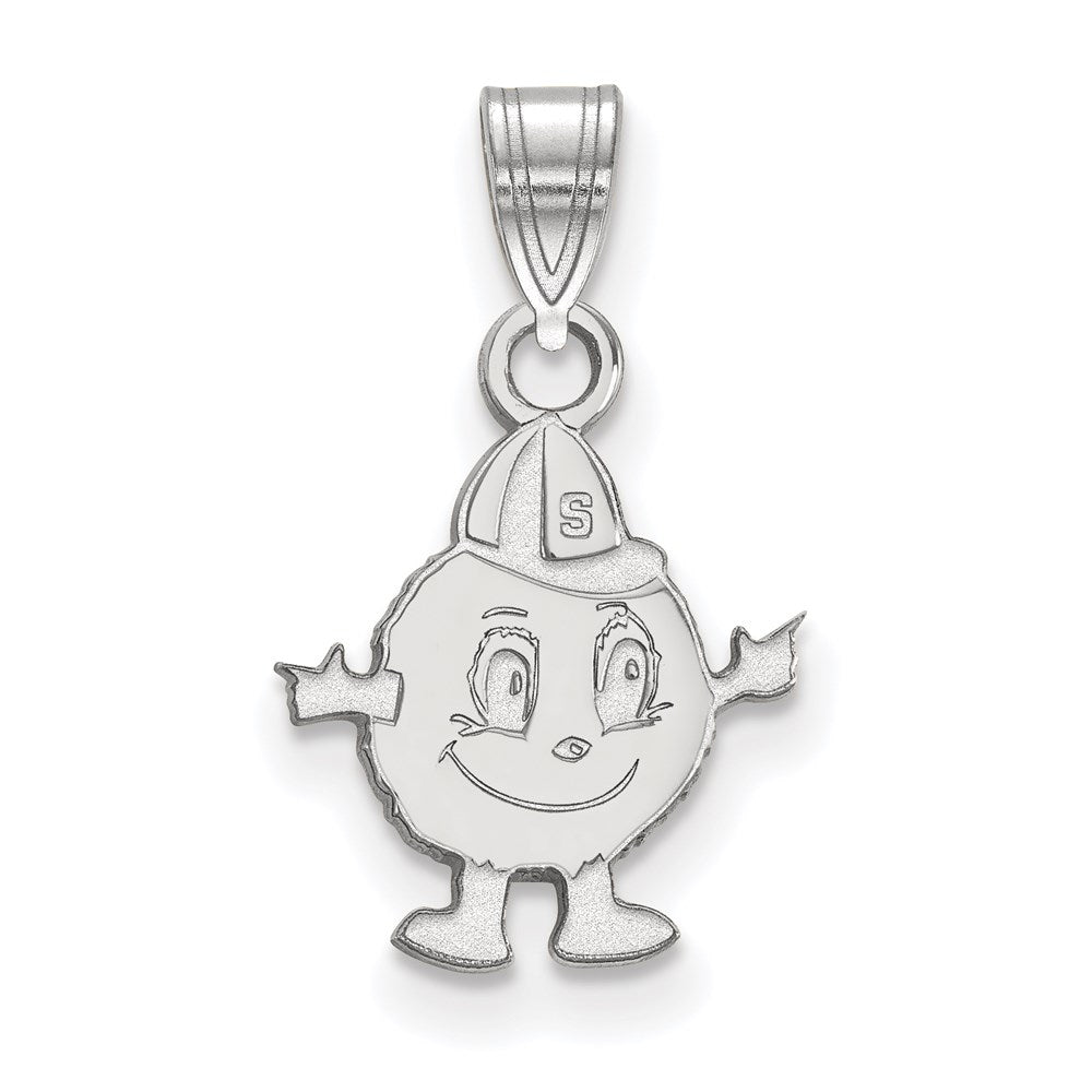 Sterlingsilber Rhodiniert Logoart Syracuse University Mascot Klein Anhänger
