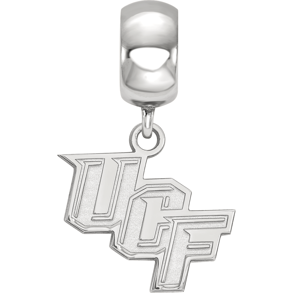 Sterlingsilber Rhodiniert Logoart U. Of Central Florida Klein Hängend Perle