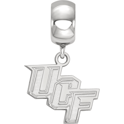 Sterlingsilber Rhodiniert Logoart U. Of Central Florida Klein Hängend Perle
