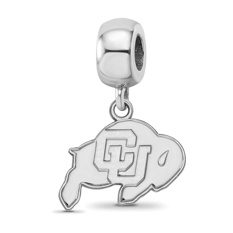 Sterlingsilber Rhodiniert Logoart U. Of Colorado Klein Hängend Perle
