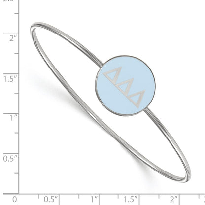 Sterlingsilber S. Rhodiniert Logoart Delta Emailliert Schieber auf Armreif Armband