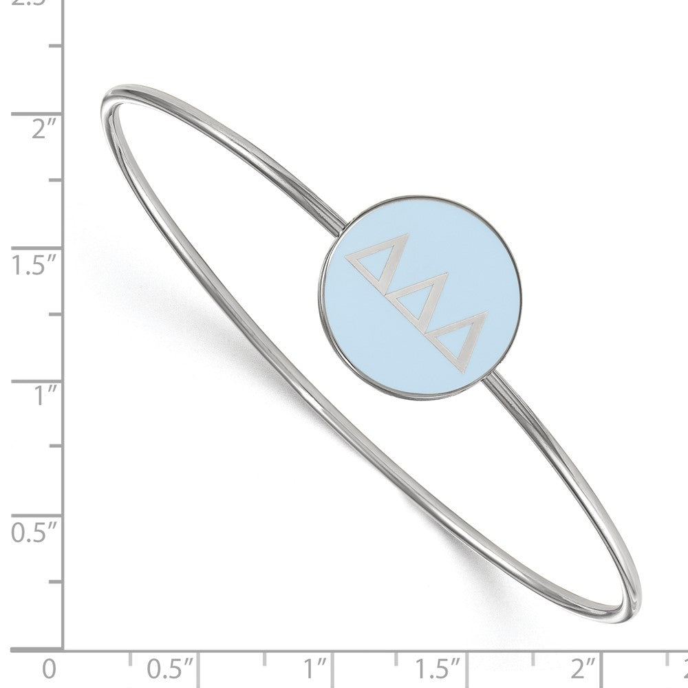 Sterlingsilber S. Rhodiniert Logoart Delta Emailliert Schieber auf Armreif Armband