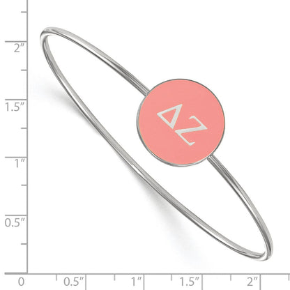 Sterlingsilber Rhodiniert Logoart Delta Zeta Emailliert Schieber auf Armreif Armband