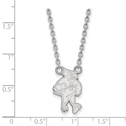 10K Weißgold Logoart Iowa State University Cardinal Groß Anhänger 18 Zoll Halskette