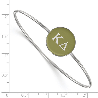 Sterlingsilber Rhodiniert Logoart Kappa Delta Emailliert Schieber auf Armreif Armband