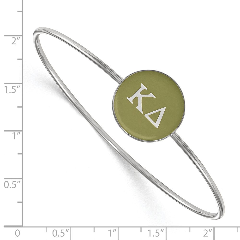 Sterlingsilber Rhodiniert Logoart Kappa Delta Emailliert Schieber auf Armreif Armband