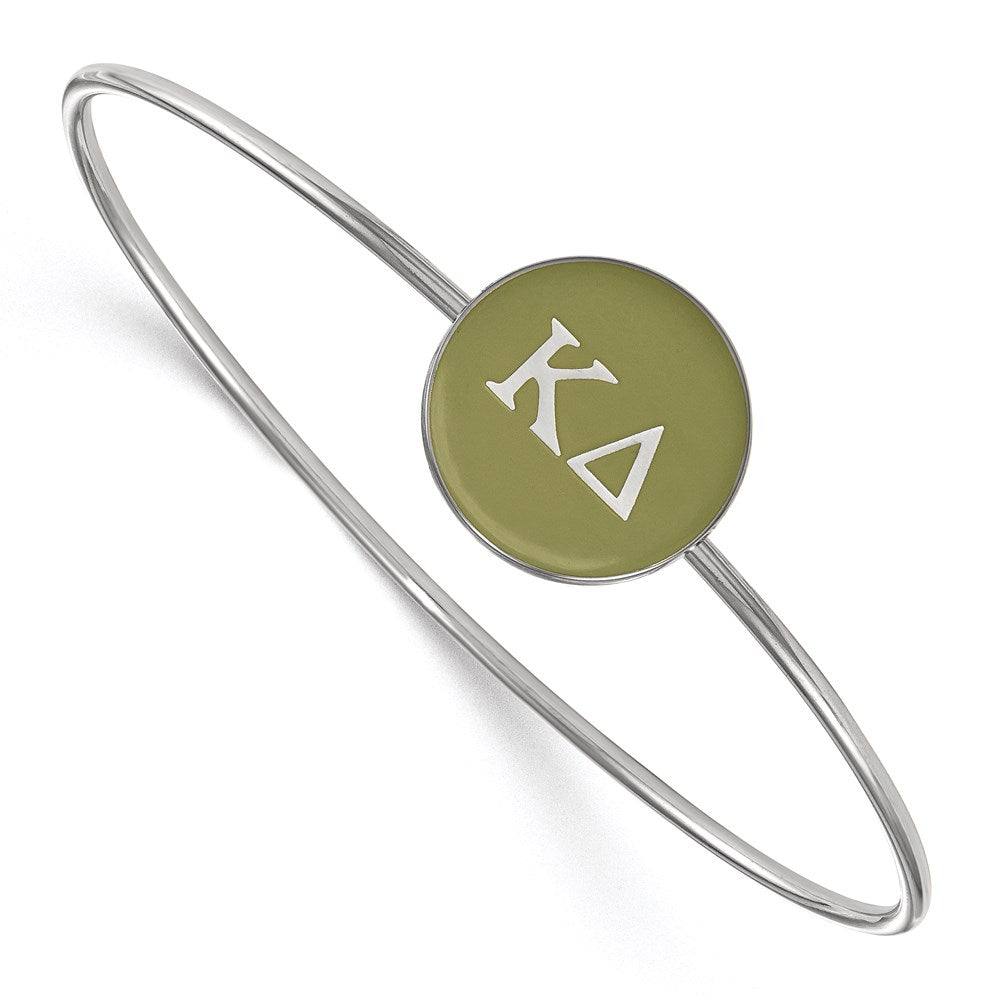 Sterlingsilber Rhodiniert Logoart Kappa Delta Emailliert Schieber auf Armreif Armband