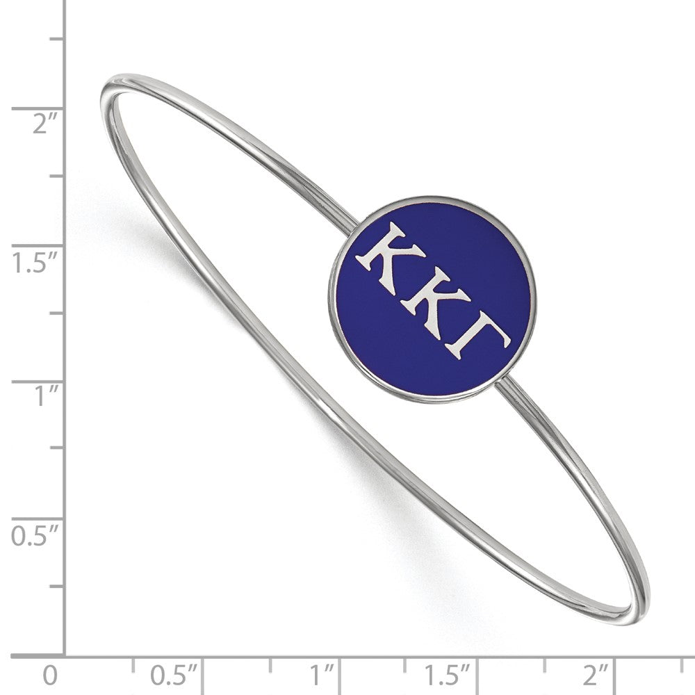 Sterlingsilber S. Rhodiniert Logoart Kappa Gamma Emailliert Schieber auf Armreif Armband