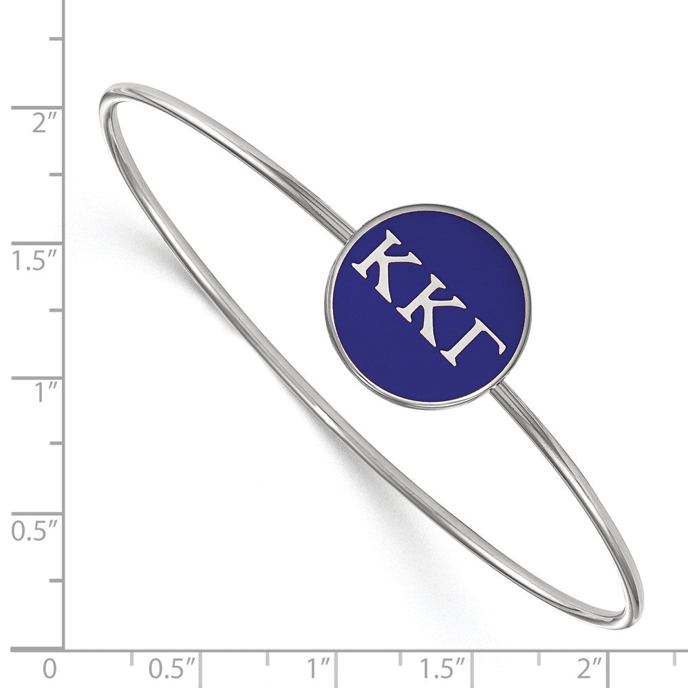 Sterlingsilber S. Rhodiniert Logoart Kappa Gamma Emailliert Schieber auf Armreif Armband