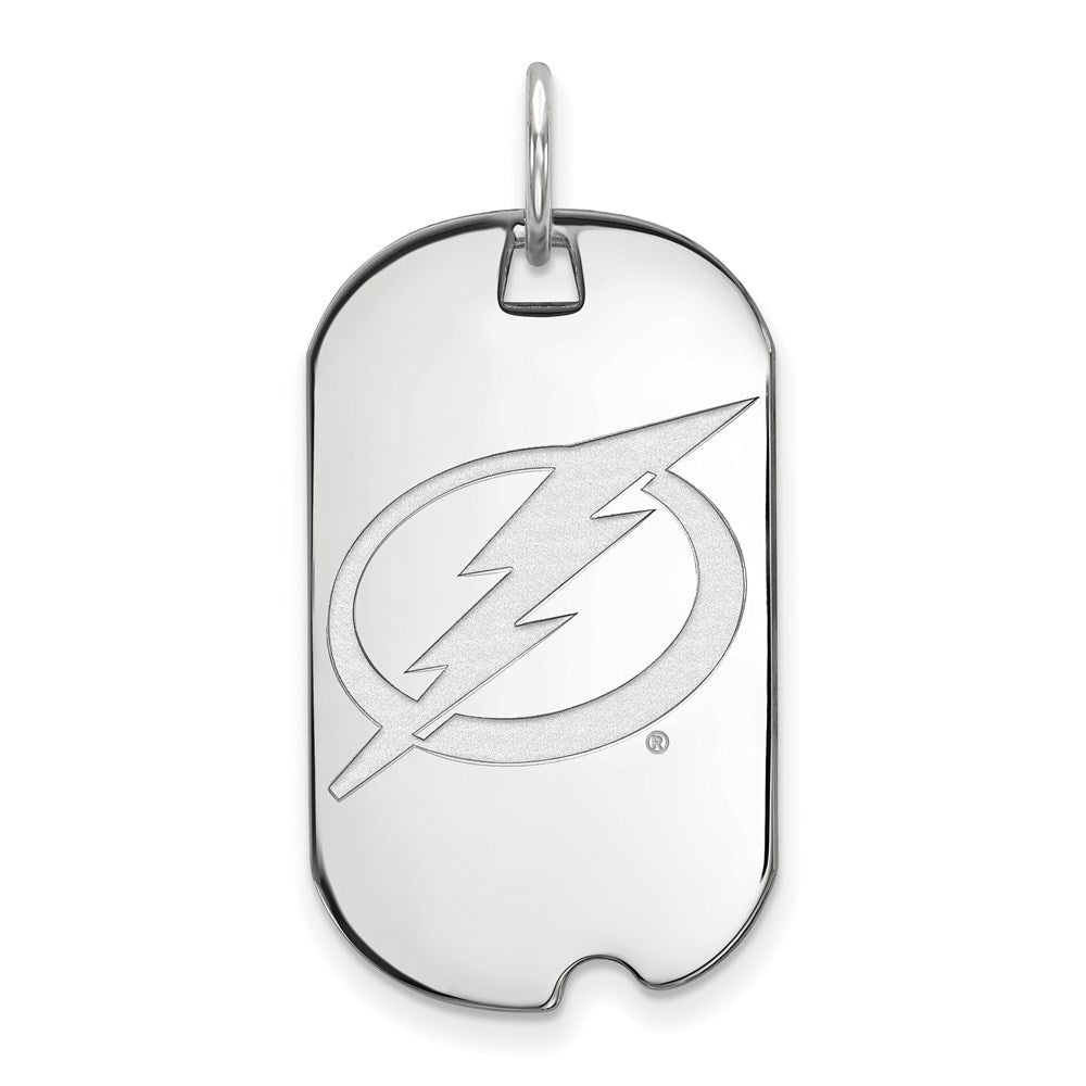 Sterlingsilber Rhodiniert Nhl Logoart Tampa Bay Blitz Klein Erkennungsmarke Anhänger