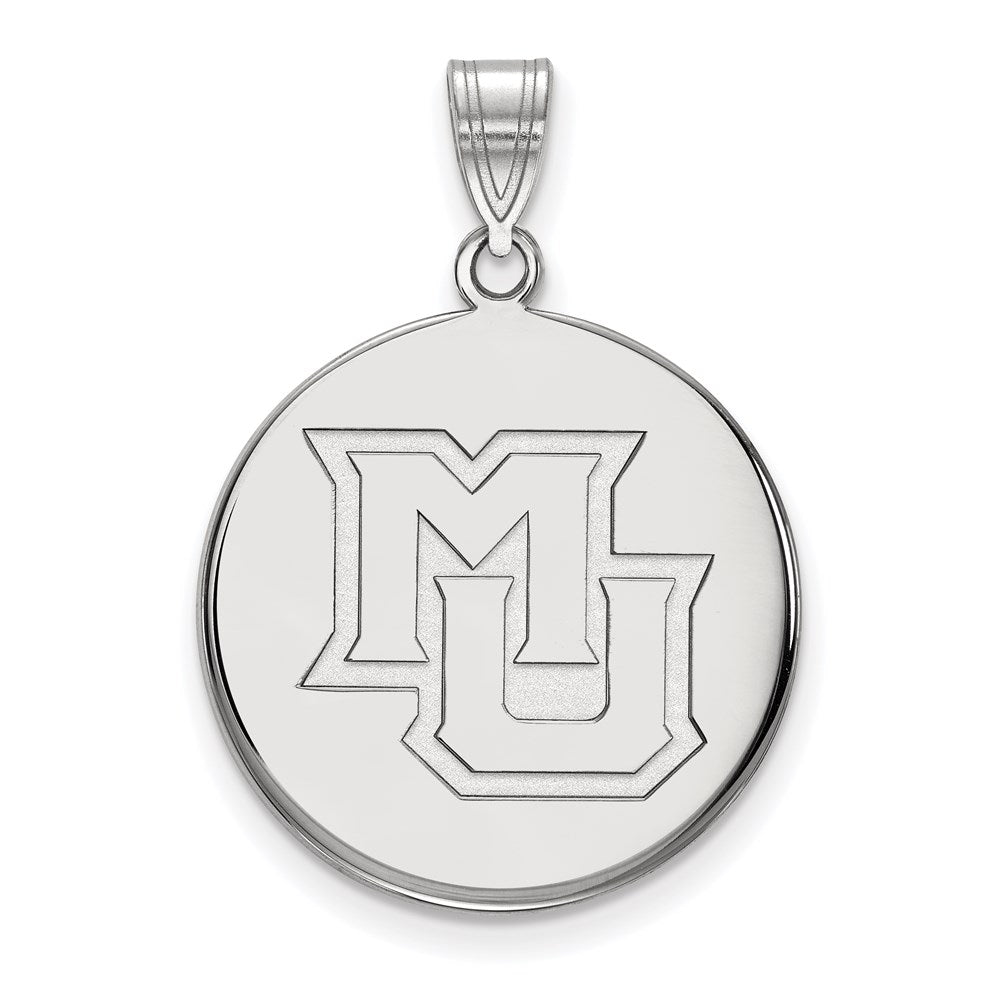 Sterlingsilber Rhodiniert Logoart Marquette University M U Groß Plättchen Anhänger