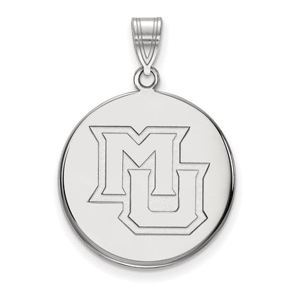 10K Weißgold Logoart Marquette University M U Groß Plättchen Anhänger