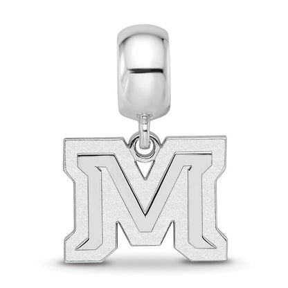 Sterlingsilber Rhodiniert Logoart Montana State U. Klein Hängend Perle