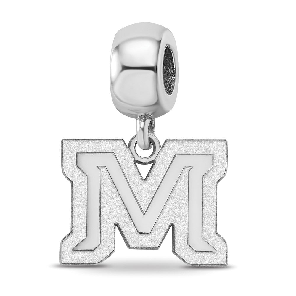 Sterlingsilber Rhodiniert Logoart Montana State U. Klein Hängend Perle