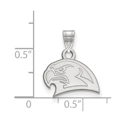 Sterlingsilber Rhodiniert Logoart Miami University Ohio Redhawk Klein Anhänger
