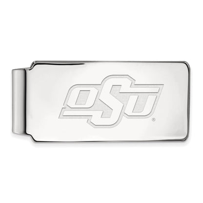Sterlingsilber Rhodiniert Logoart Oklahoma State University Geldklammer
