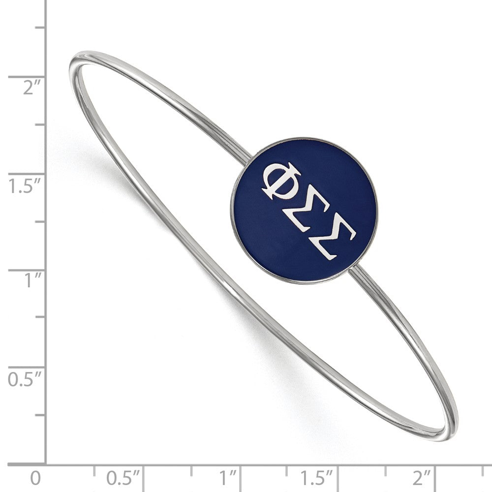 Sterlingsilber Rhodiniert Logoart Phi Sigma Emailliert Schieber auf Armreif