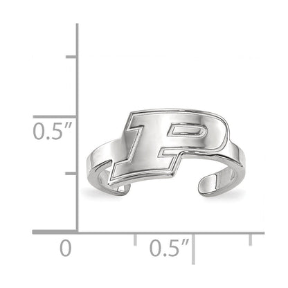 Sterlingsilber Rhodiniert Logoart Purdue University Buchstabe P Zehenring