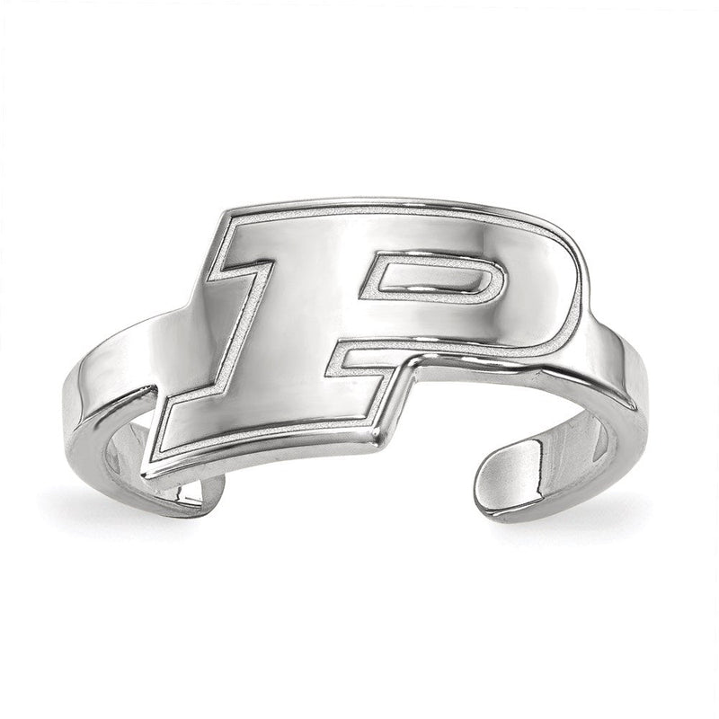Sterlingsilber Rhodiniert Logoart Purdue University Buchstabe P Zehenring