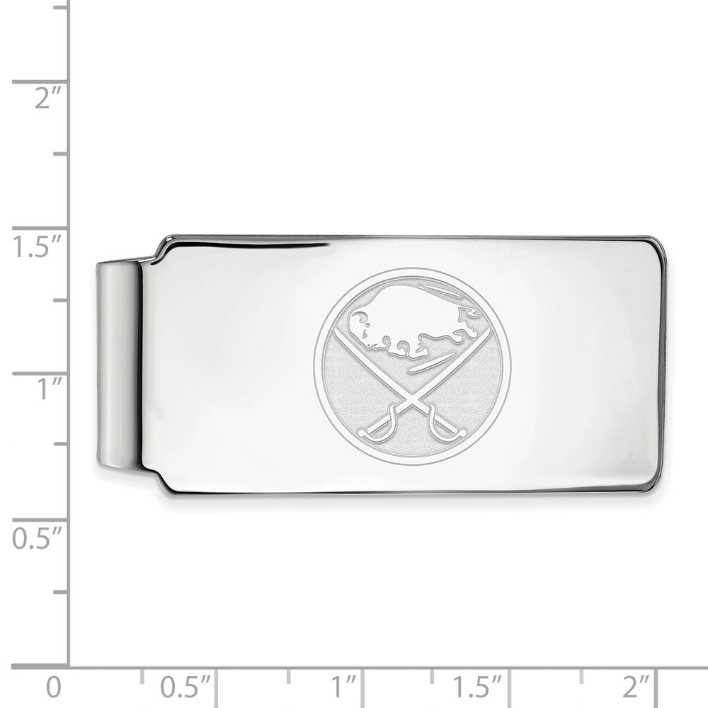 Sterlingsilber Rhodiniert Nhl Logoart Buffalo Sabres Geldklammer