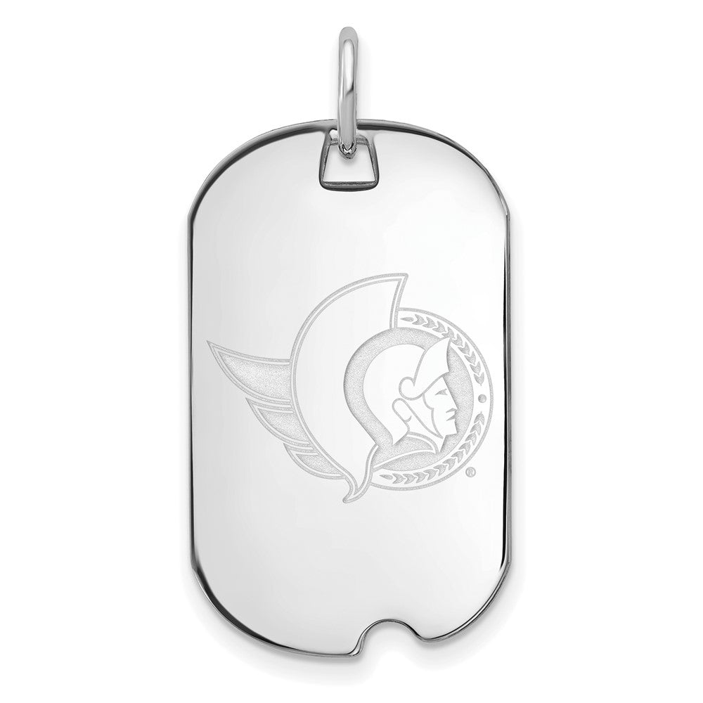 Sterlingsilber Rhodiniert Nhl Logoart Ottawa Senators Klein Erkennungsmarke Anhänger