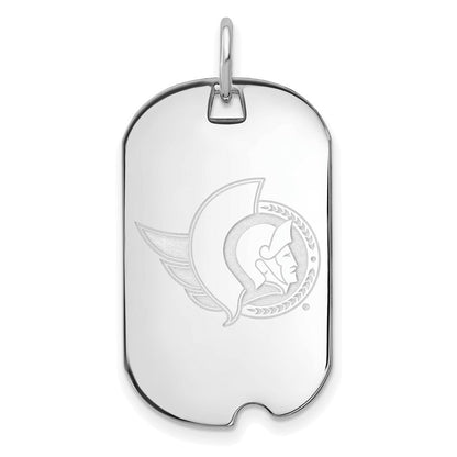 Sterlingsilber Rhodiniert Nhl Logoart Ottawa Senators Klein Erkennungsmarke Anhänger