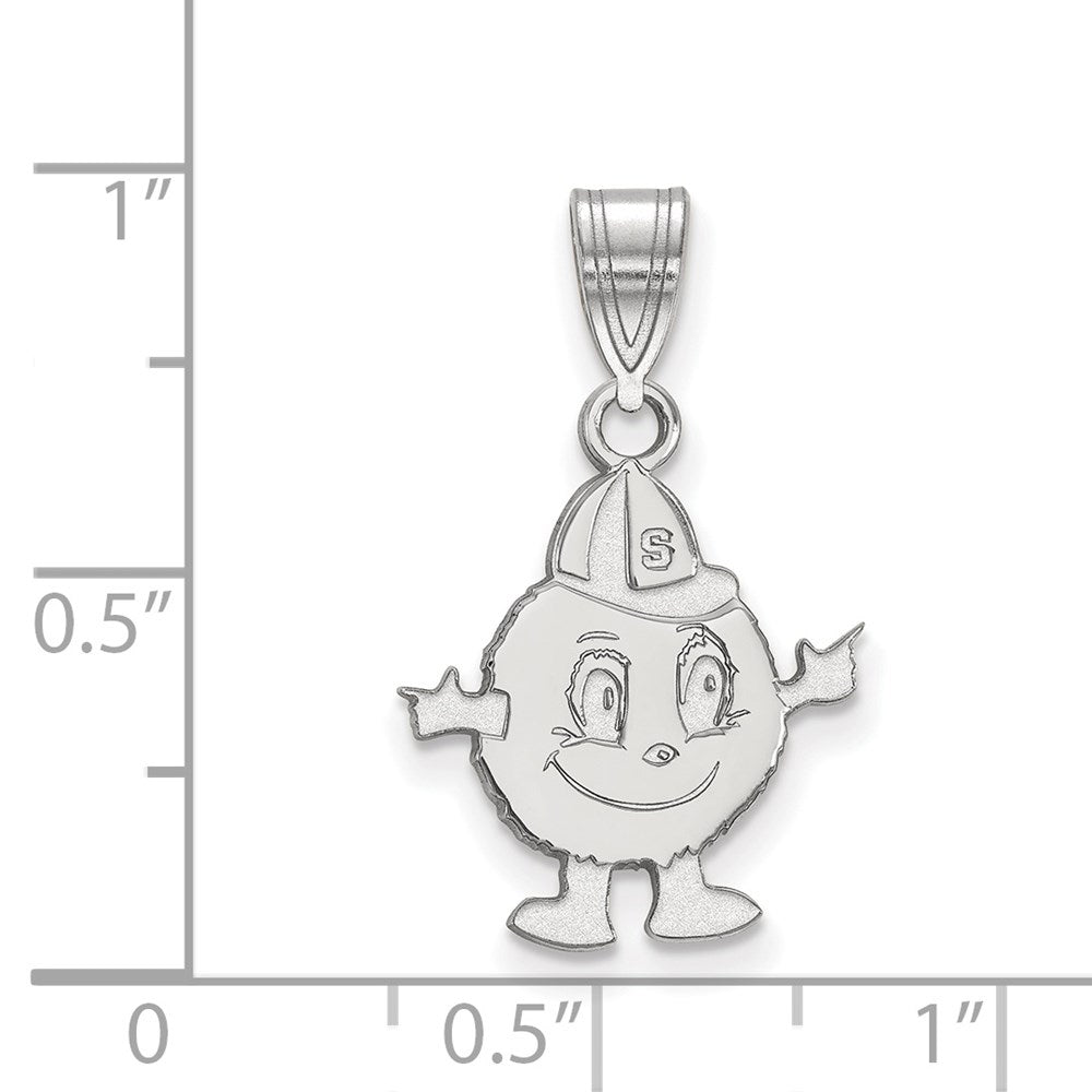 14K Weißgold Logoart Syracuse University Mascot Mittel Anhänger