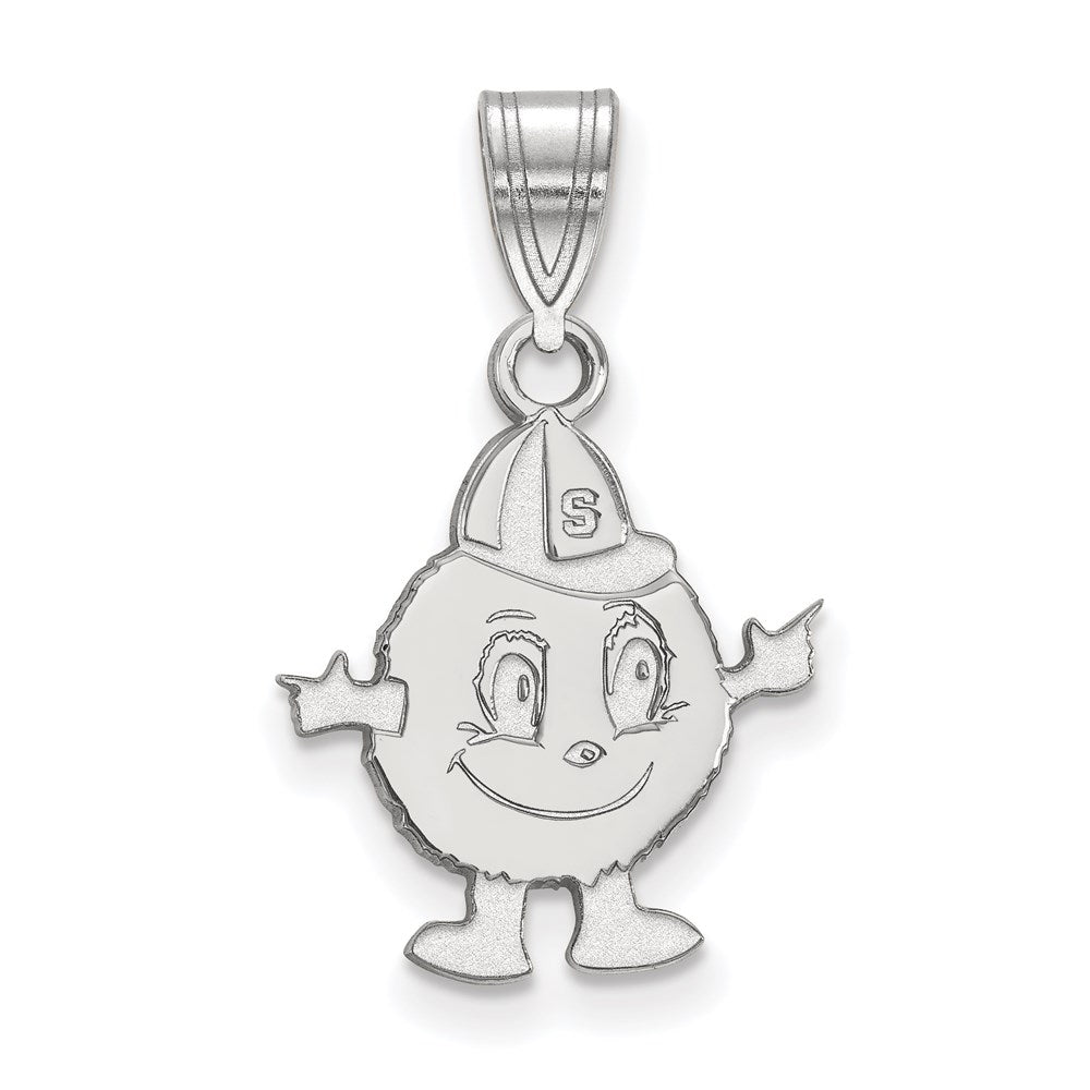 Sterlingsilber Rhodiniert Logoart Syracuse University Mascot Mittel Anhänger