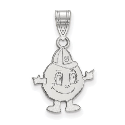 Sterlingsilber Rhodiniert Logoart Syracuse University Mascot Mittel Anhänger