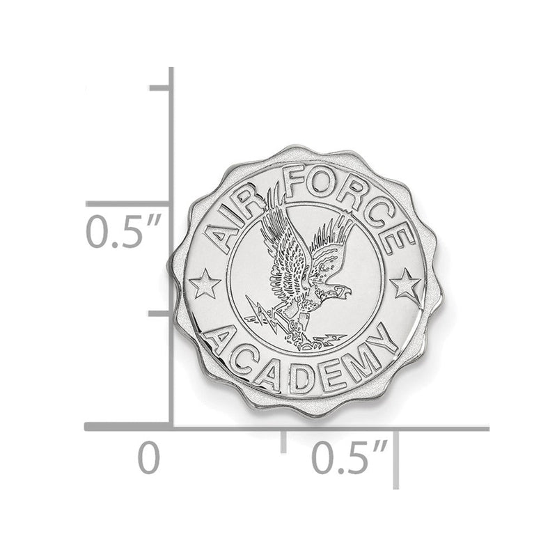 Sterlingsilber Rhodiniert Logoart U.s. Luft Kraft Akademie Wappen Anstecknadel