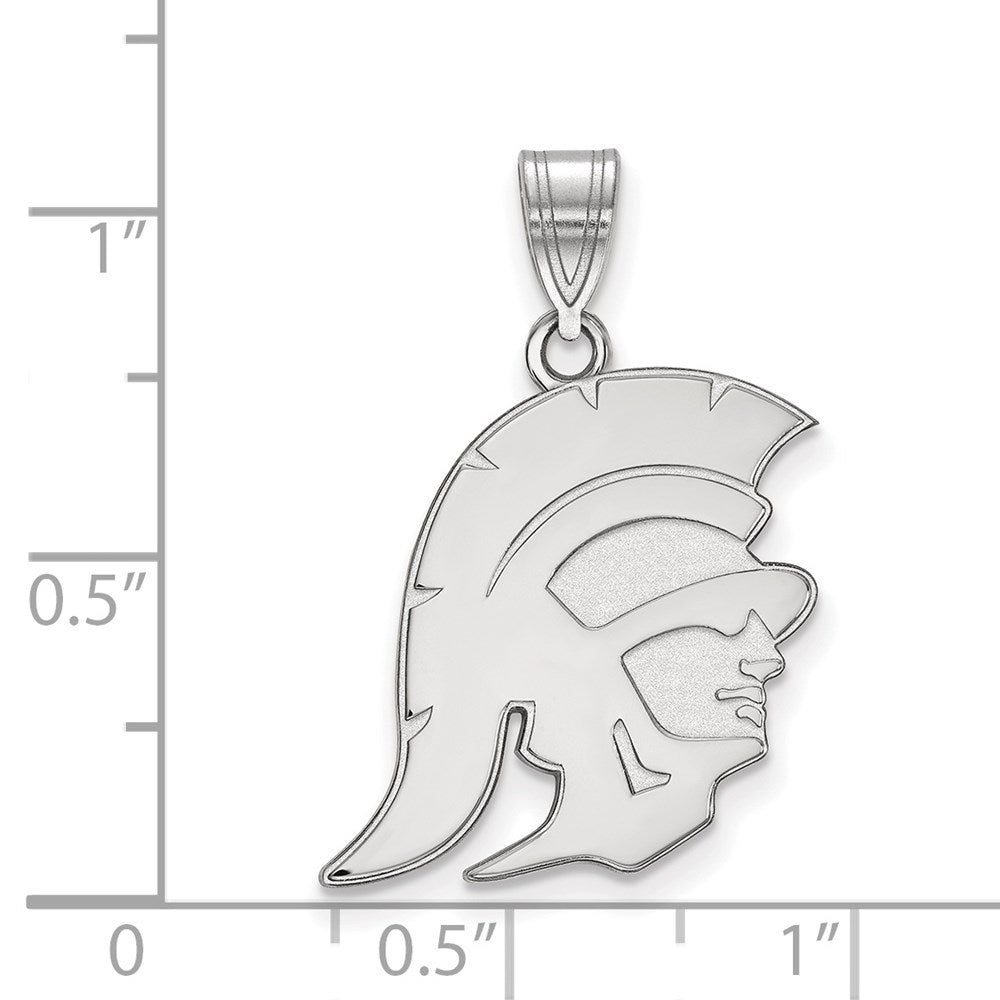 10K Weißgold University Of Southern California Trojan Groß Anhänger
