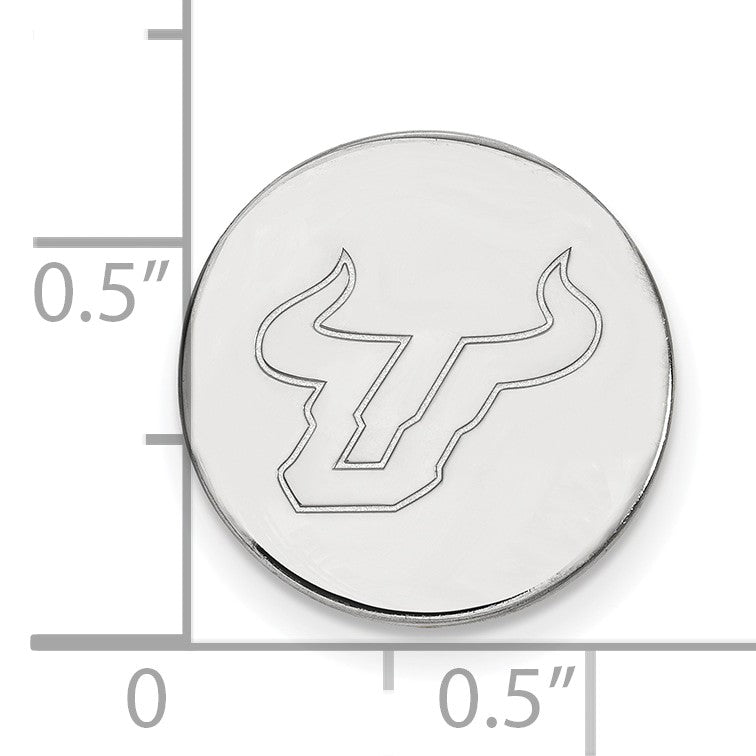 14K Weißgold Logoart University Of South Florida Bull Anstecknadel